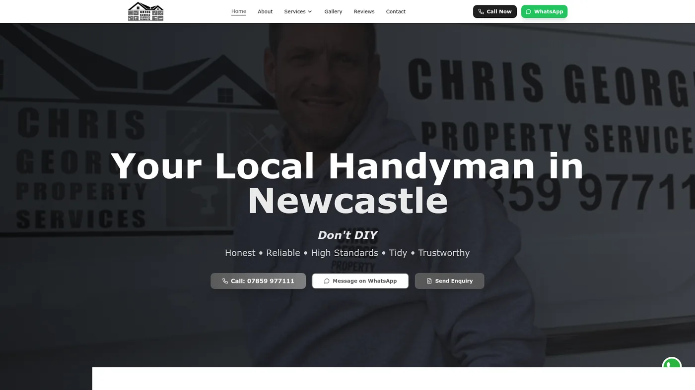 Chris George Property Services website preview